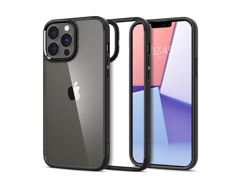 Spigen Ultra Hybrid, zaštitna maska za telefon, mat crna - iPhone 13 Pro