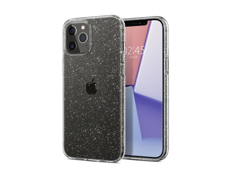 Spigen Liquid Crystal Glitter, zaštitna maska za telefon, prozirna clear-iPhone 12/Pro
