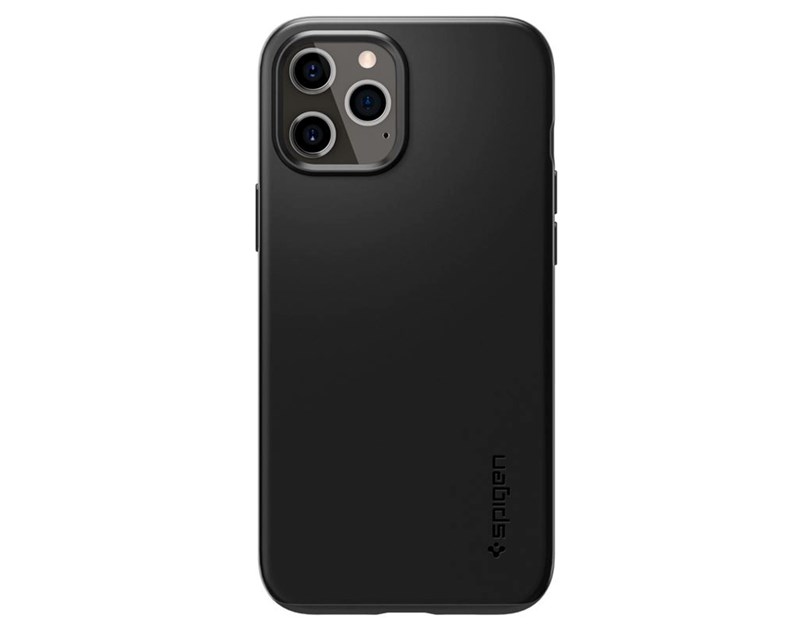 Spigen Thin Fit, zaštitna maska za telefon, crna - iPhone 12/Pro