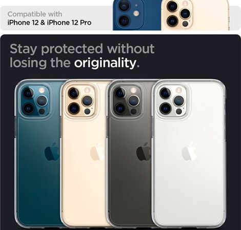 Spigen Ultra Hybrid, zaštitna maska za telefon, prozirna - iPhone 12/Pro