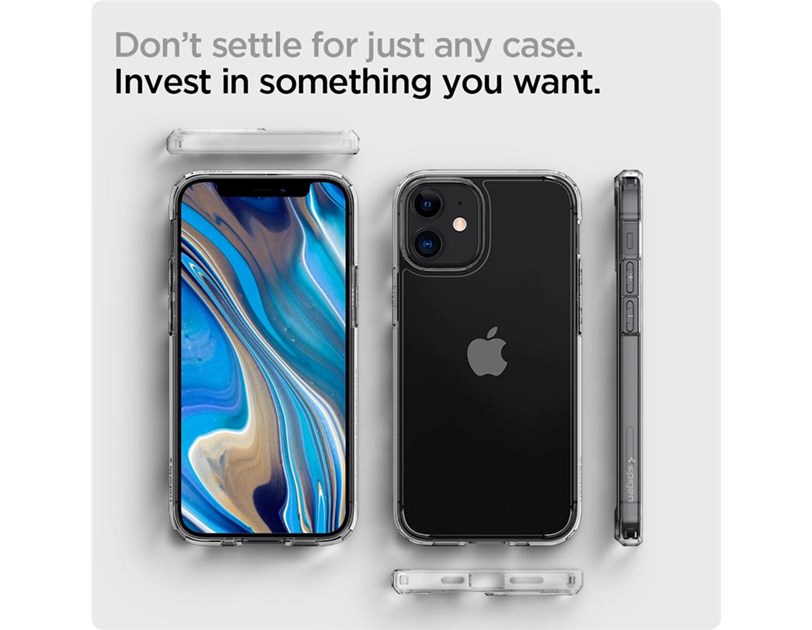 Spigen Ultra Hybrid, zaštitna maska za telefon, prozirna - iPhone 12 mini