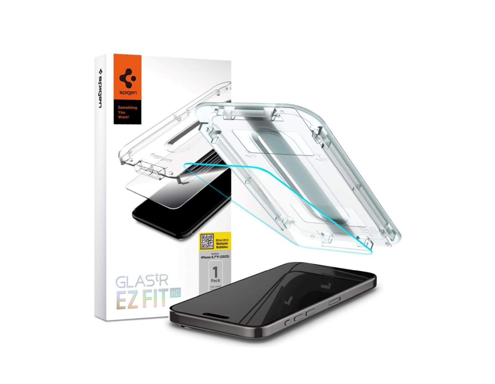 Spigen Glass tR EZ Fit HD, transparency, zaštitno staklo za telefon - iPhone 15 Pro Max (AGL06878)