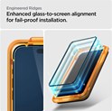 Spigen Glass tR AlignMaster, zaštitno staklo za ekran telefona, 2 kom, FC crni - iPhone 15 Pro (AGL06895)