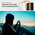 Spigen Glass tR AlignMaster, zaštitno staklo za ekran telefona, 2 kom, FC crni - iPhone 15 Pro (AGL06895)