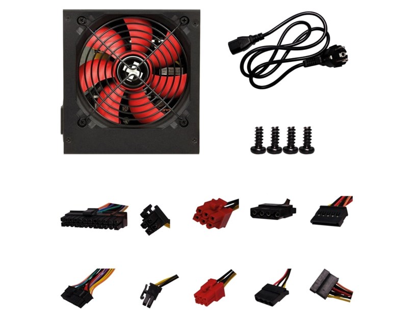Xilence 600W Performance C, ATX 2.3.1, aktivan PFC, 1×PCIe, 6×SATA, 20+4-pina, 120mm ventilator, crno