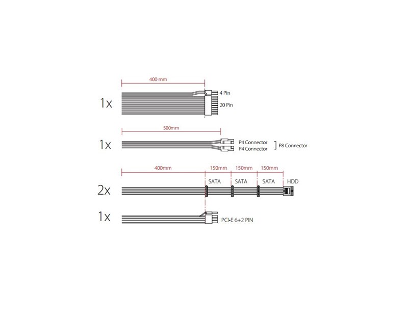 Xilence 600W Performance C, ATX 2.3.1, aktivan PFC, 1×PCIe, 6×SATA, 20+4-pina, 120mm ventilator, crno