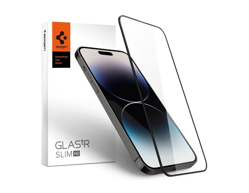 Spigen tR Slim HD, zaštitno staklo za ekran telefona, crno - iPhone 14 Pro