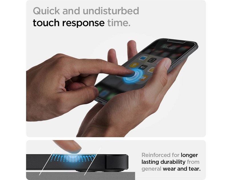 Spigen Glas tR EZ Fit, zaštitno staklo za telefon, 2 kom - iPhone 12 mini 