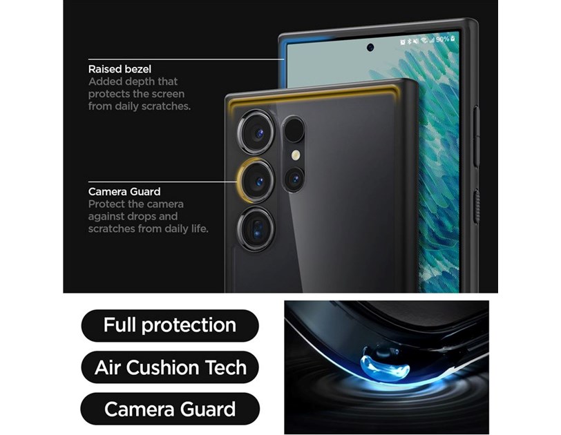 Spigen Ultra Hybrid, frost black zaštitna maska za telefon - Samsung Galaxy S24 Ultra (ACS07296)