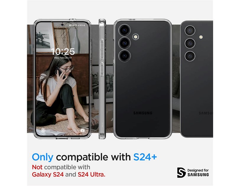 Spigen Liquid Crystal, crystal clear zaštitna maska za telefon - Samsung Galaxy S24 + (ACS07323)