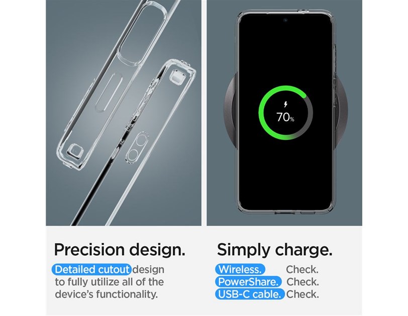 Spigen Liquid Crystal, crystal clear zaštitna maska za telefon - Samsung Galaxy S24 + (ACS07323)