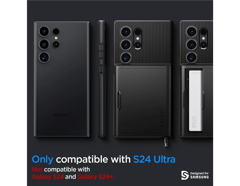 Spigen Slim Armor CS, black zaštitna maska za telefon - Samsung Galaxy S24 Ultra (ACS07306)