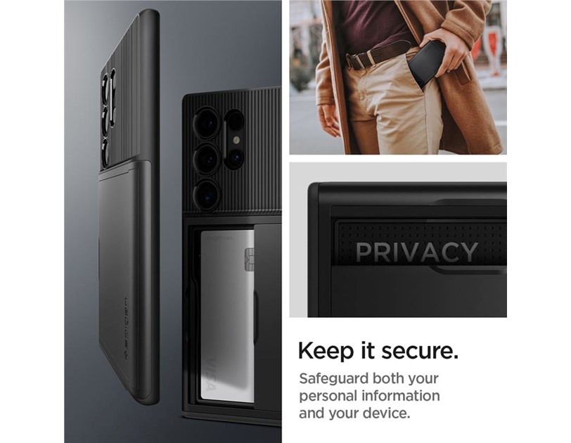 Spigen Slim Armor CS, black zaštitna maska za telefon - Samsung Galaxy S24 Ultra (ACS07306)