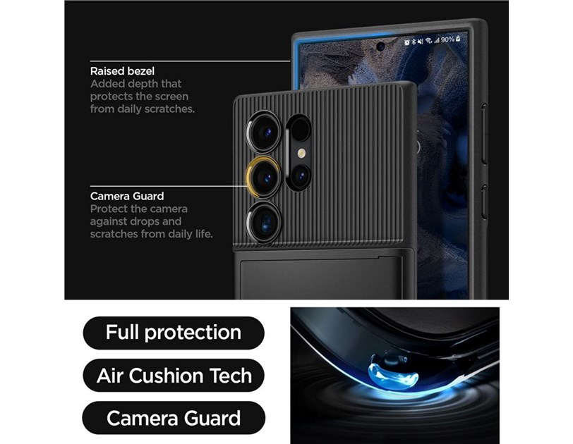 Spigen Slim Armor CS, black zaštitna maska za telefon - Samsung Galaxy S24 Ultra (ACS07306)