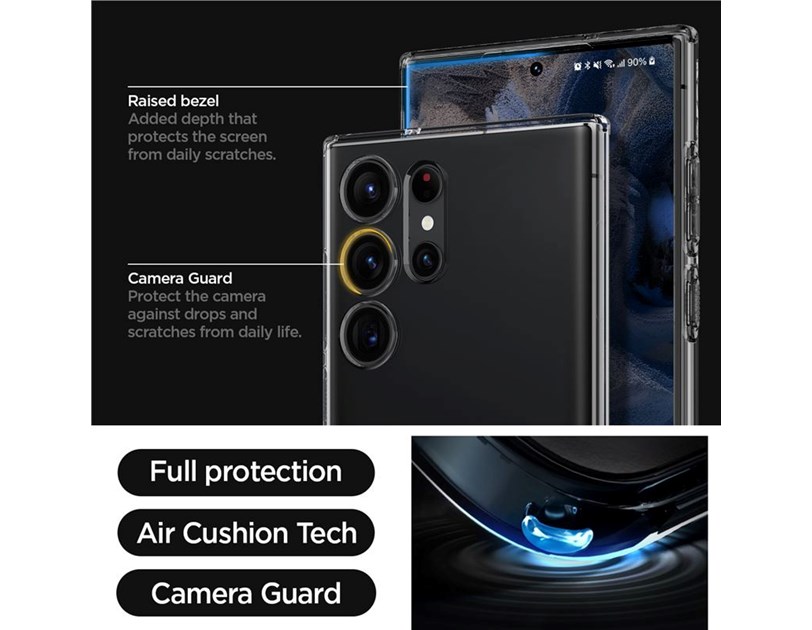 Spigen Liquid Crystal, zaštitna maska za telefon, space - Samsung Galaxy S23 Ultra (ACS05611)