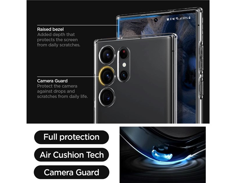 Spigen Liquid Crystal, zaštitna maska za telefon, prozirna - Samsung Galaxy S23 Ultra