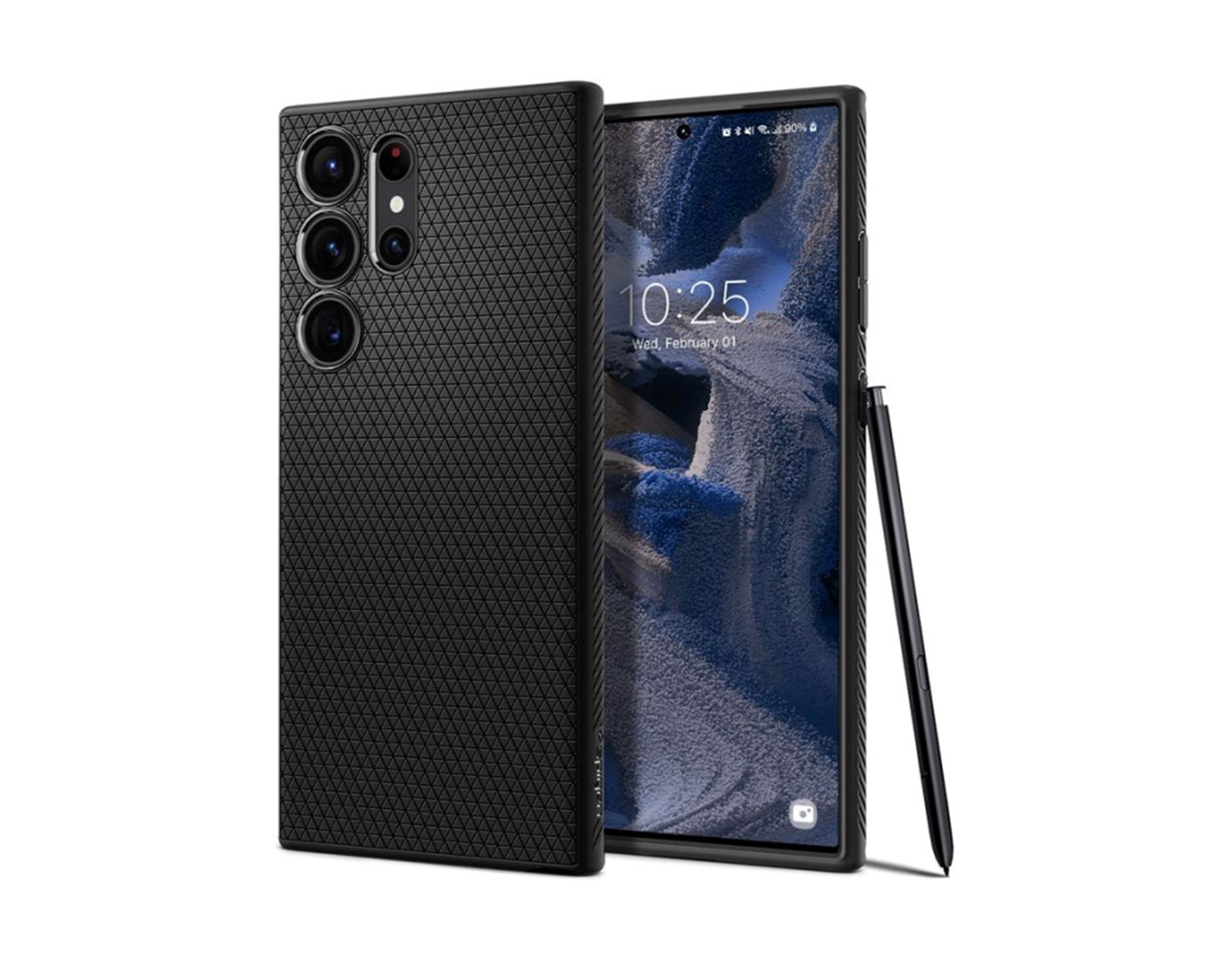 Spigen Liquid Air, zaštitna maska za telefon, crna - Samsung Galaxy S23 Ultra