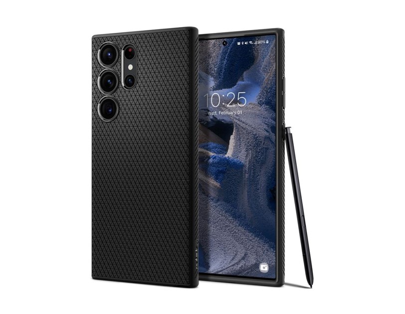 Spigen Liquid Air, zaštitna maska za telefon, crna - Samsung Galaxy S23 Ultra