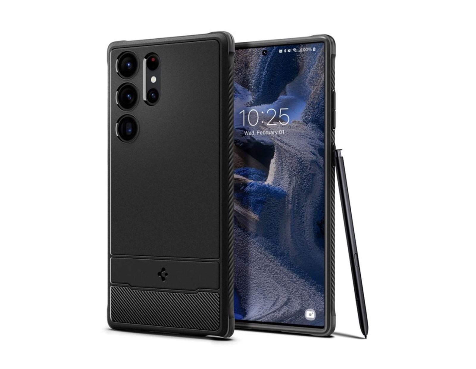 Spigen Rugged Armor, zaštitna maska za mobitel, crna - Samsung Galaxy S23 Ultra