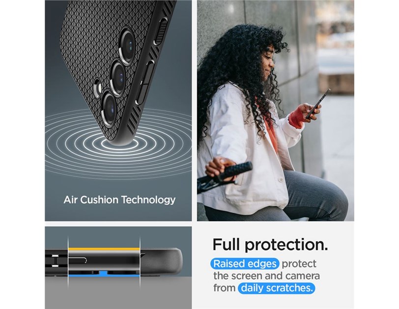 Spigen Liquid Air, zaštitna maska za telefon, crna - Samsung Galaxy S23+
