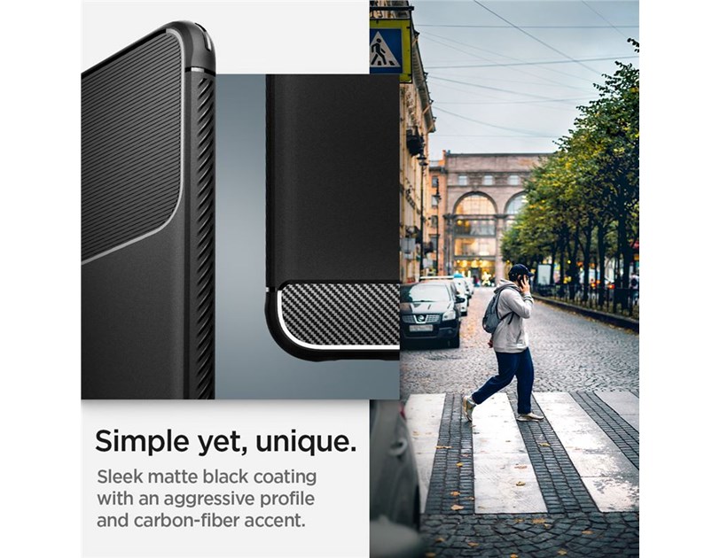 Spigen Rugged Armor, zaštitna maska za telefon, mat crna - Samsung Galaxy S22