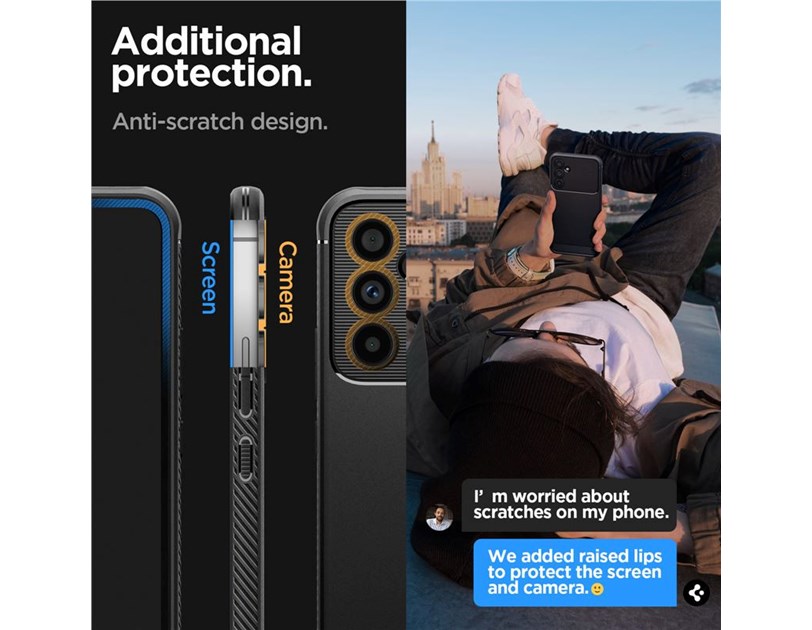 Spigen Rugged Armor, zaštitna maska za telefon, crna - Samsung Galaxy A54 5G (ACS05888)