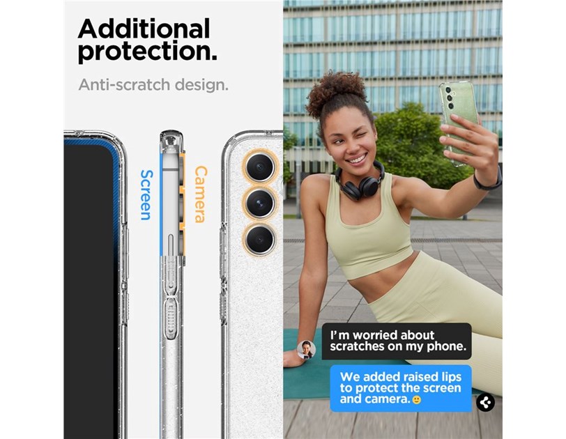 Spigen Liquid Crystal Glitter, zaštitna maska za telefon, prozirna clear - Samsung Galaxy A54 5G (ACS05890)
