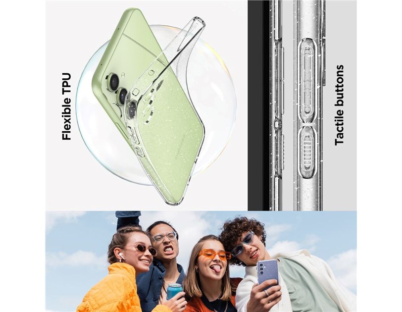 Spigen Liquid Crystal Glitter, zaštitna maska za telefon, prozirna clear - Samsung Galaxy A54 5G (ACS05890)