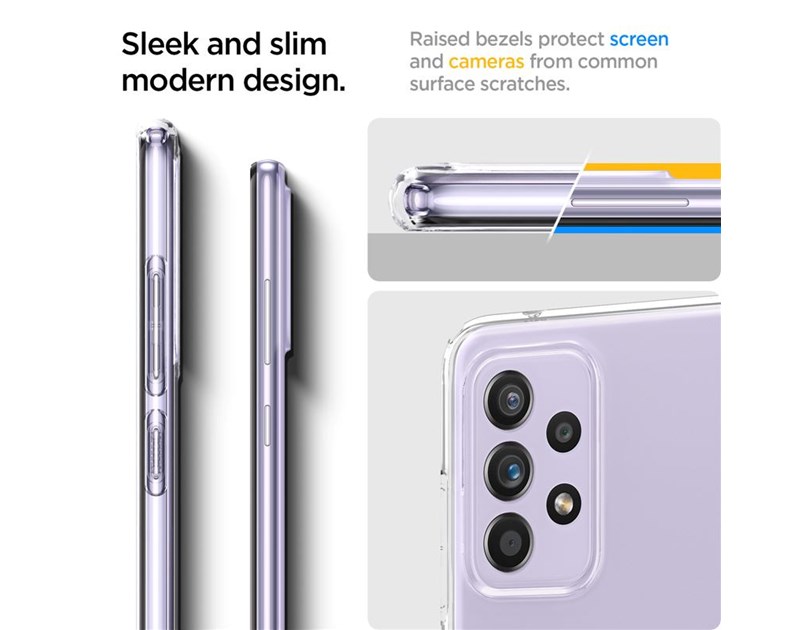 Spigen Liquid Crystal, zaštitna maska za telefon, prozirna - A52s 5G/Galaxy A52 (LTE/5G), (ACS02316)