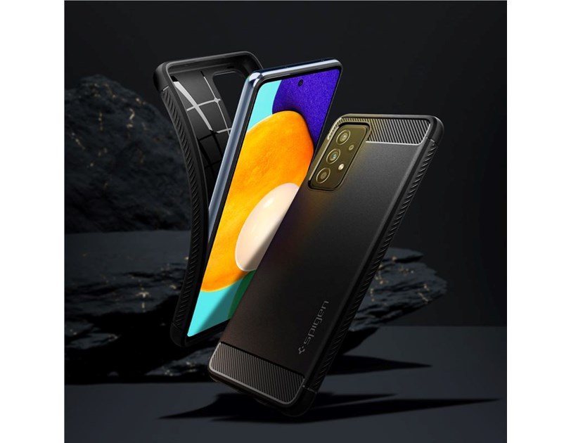 Spigen Rugged Armor, zaštitna maska za telefon, crna - Samsung Galaxy A52s 5G/Galaxy A52 (LTE/5G)