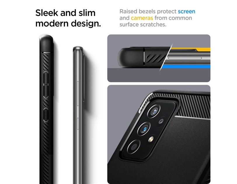 Spigen Rugged Armor, zaštitna maska za telefon, crna - Samsung Galaxy A52s 5G/Galaxy A52 (LTE/5G)