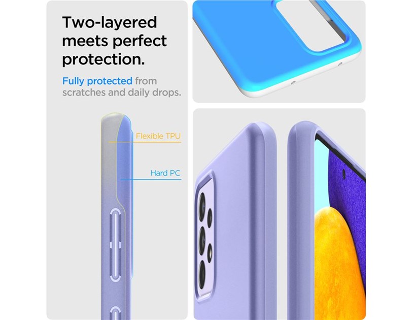 Spigen Thin Fit, zaštitna maska za telefon, ljubičasta - Samsung GalaxyA52s 5G/Galaxy A52 (LTE/5G)