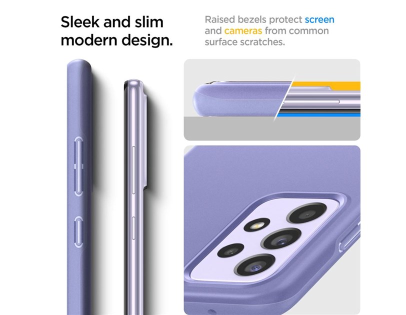 Spigen Thin Fit, zaštitna maska za telefon, ljubičasta - Samsung GalaxyA52s 5G/Galaxy A52 (LTE/5G)