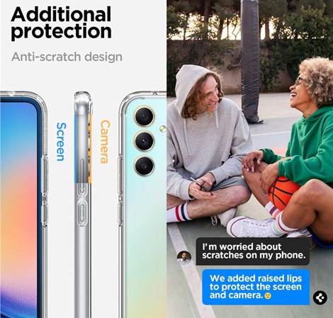 Spigen Ultra Hybrid, zaštitna maska za telefon, prozirna - Samsung Galaxy A34 5G (ACS05904)