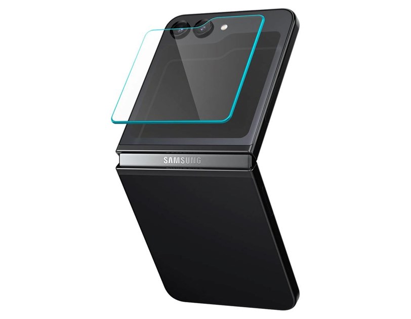 Spigen Glass tR EZ Fit, Transparency, zaštitno staklo za ekran telefona, 2 kom + okvir za instalaciju - Samsung Galaxy Z Flip5 (AGL06525)