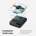 Spigen Glass tR EZ Fit, Transparency, zaštitno staklo za ekran telefona, 2 kom + okvir za instalaciju - Samsung Galaxy Z Flip5 (AGL06525)