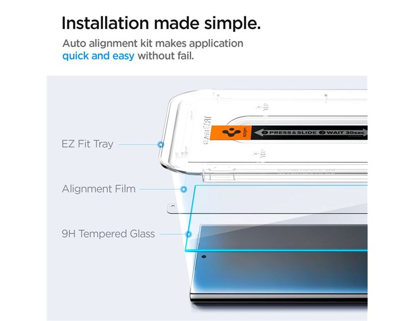 Spigen Glass tR EZ Fit HD Transparency 2 Pack zaštitno staklo za ekran telefona - Samsung Galaxy S24 Ultra