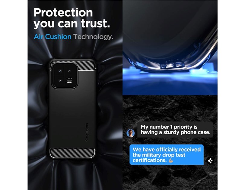 Spigen Rugged Armor, black - Xiaomi 13