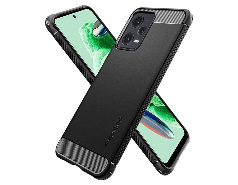 Spigen Rugged Armor, maska za telefon, crna - Xiaomi Redmi Note 12 5G/ POCO X5 5G (ACS05787)