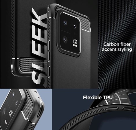 Spigen Rugged Armor, zaštitna maska za telefon, crna - Xiaomi 13 Pro (ACS05325)