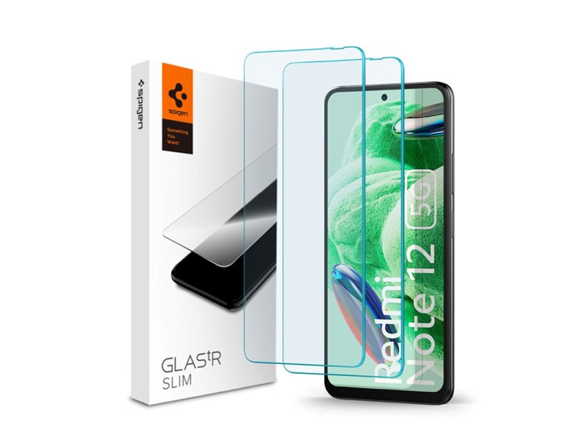Spigen Glass tR Slim, zaštitno staklo za ekran telefona, 2 kom - Xiaomi Redmi Note 12 5G/POCO X5 5G (AGL06048)