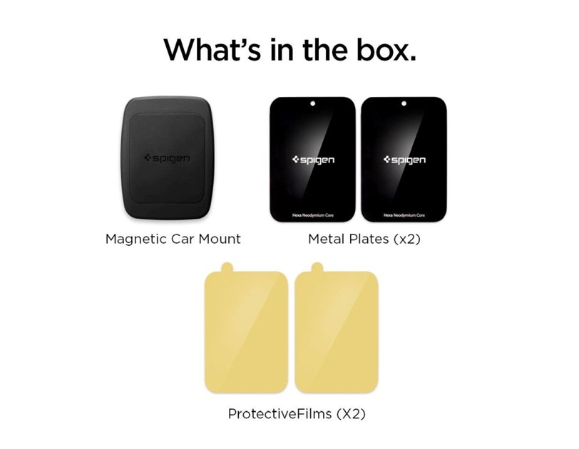 Spigen Kuel H12 magnetski nosač za ventilacijske otvore automobila, crni (000CD20115)