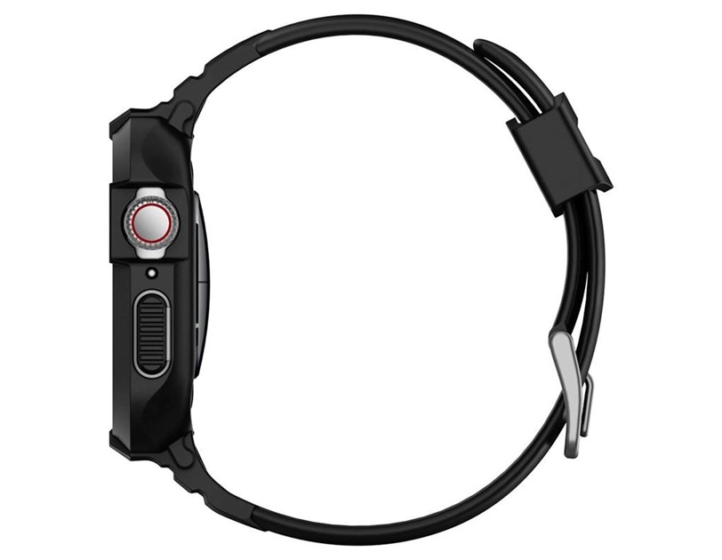 Spigen Rugged Armor Pro, zaštitna maska s remenom za Apple pametni sat, crna - Apple Watch 8/7 (45mm)/SE 2022/6/SE/5/4 (44mm)