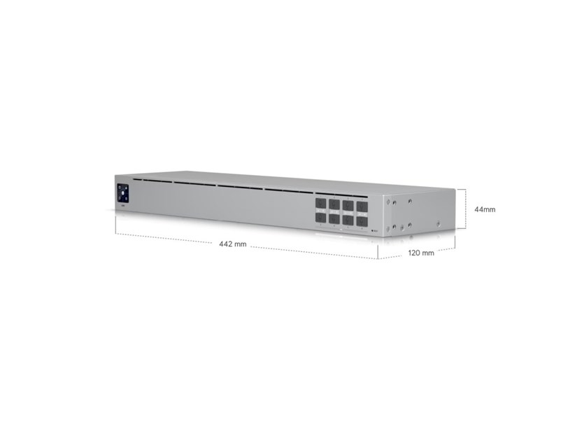 Ubiquiti UniFi Aggregation Layer2 Switch, 8×10G SFP+, Touch screen LCD, Rackmount (USW-Aggregation)