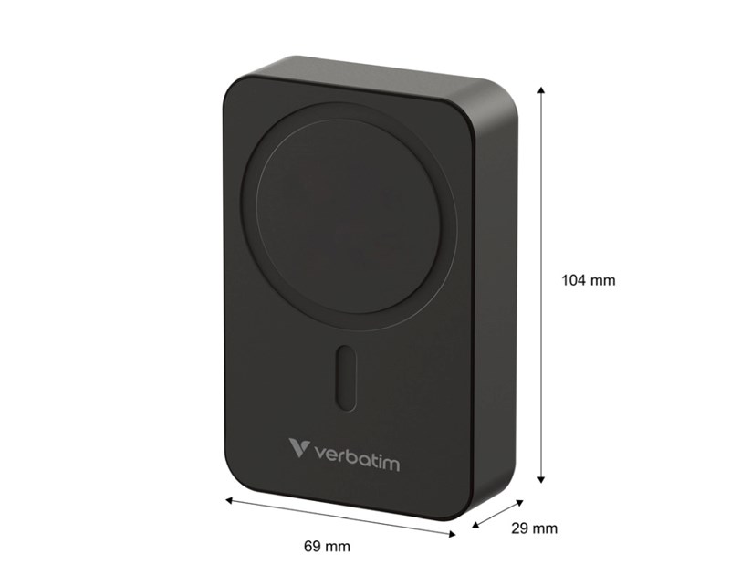 Verbatim Charge 'n' Go Essentials 20000mAh Powerbank Magnetic Wireless 15/35W, crni