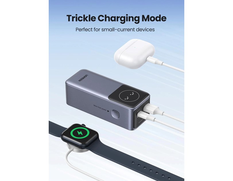 UGREEN Nexode prijenosni punjač (Powerbank) 12000mAh, 100W brzo punjenje, 1×USB-A/2×USB-C, PD3.0/QC3.0, sivi