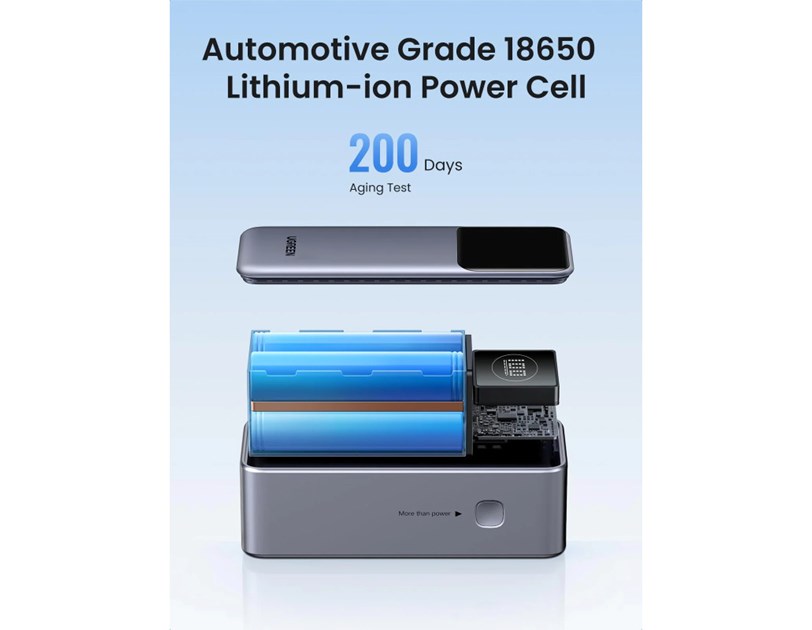 UGREEN Nexode prijenosni punjač (Powerbank) 12000mAh, 100W brzo punjenje, 1×USB-A/2×USB-C, PD3.0/QC3.0, sivi
