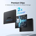 UGREEN 4-portni USB-C/A HUB 2xUSB-A, 1xSD, 1xTF, sivi
