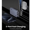 UGREEN Nexode Pro Ultra-Slim zidni punjač 65W, 2x USB-C, USB-A, GaNInfinity, sivi