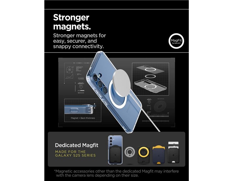Spigen Ultra Hybrid MagSafe, clear white - Samsung Galaxy S25+ (ACS08981)